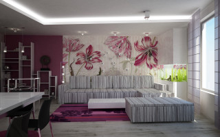 Living room couch table painting 2 - a couch and a table free wallpaper