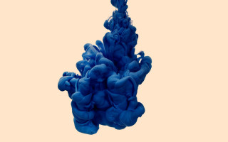 Blue object floating white background - a blue object free wallpaper