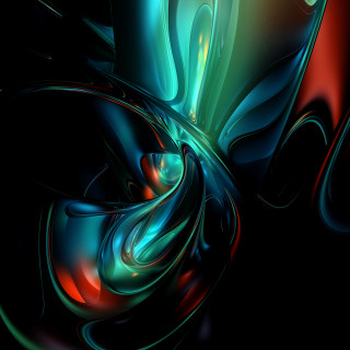 Colorful flower design black background - free abstract wallpaper