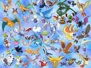 Pokemon collection blue background white - else alfelt free wallpaper