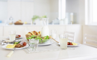 Table food glasses water meal - professional free wallpaper for desktop