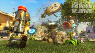 Cartoon character field robot tree - a building in the background free wallpaper