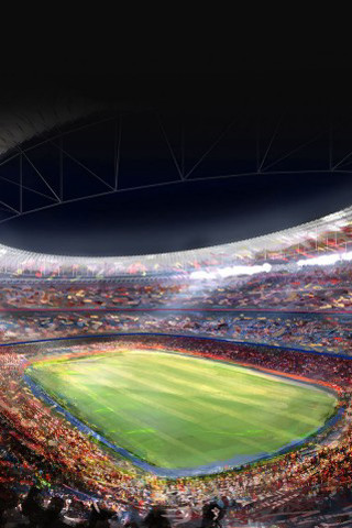 Stadium cityscape sunset greenfield digitalrendering - a large stadium free wallpaper