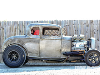 Old silver car parked wooden - old free wallpaper