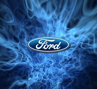 Ford logo blue background smoke 2 - video art free wallpaper