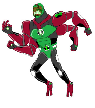 Superflat mancharacter greenred suit mecha - suit free wallpaper