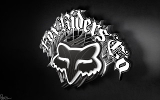 Fox logo graffiti wall black - ed roth free wallpaper