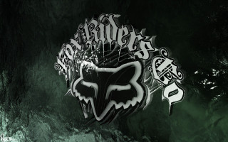 Fox head graffiti black white - ed roth free wallpaper