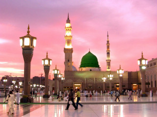 Green dome cityscape bridge sunset - a green dome free wallpaper