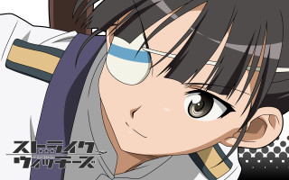 Anime girl ponytail white shirt - her head free wallpaper