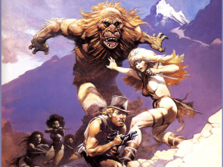 Man woman monster background people - a painting of a man and woman free wallpaper