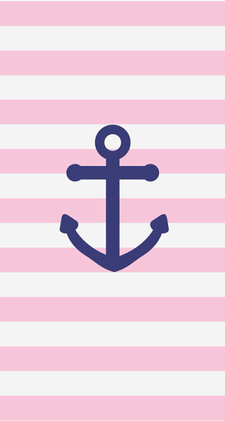 Pink white striped wall anchor - symbolism free wallpaper
