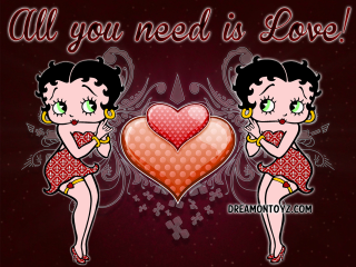 Love cartoon girls heart fireworks - betty merken free wallpaper