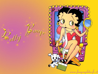 Betty boop cartoon character dog - a dog in front free wallpaper