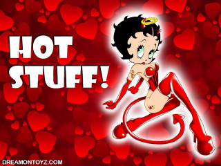 Cartoon character red background hearts - a cartoon free wallpaper