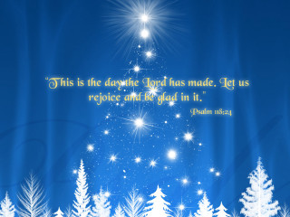Christmas tree quote blue background - radiant free wallpaper