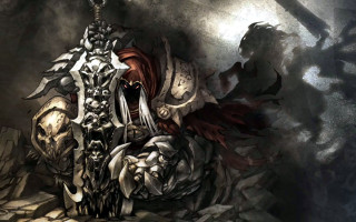 Demonic creature sword armored back - a demonic looking creature free wallpaper