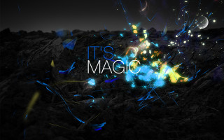 Black white photo magic blue - the middle of it free wallpaper