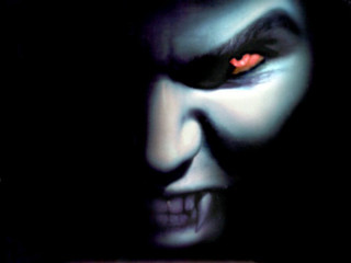 Creepy man red eyes black - a black face free wallpaper