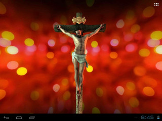 Cross man red background lights - radiant free wallpaper