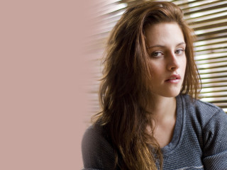 Woman long hair window blinds 4 - front of a window free wallpaper