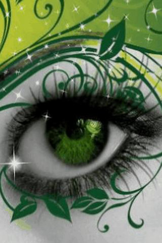 Green eye swirl iris stars - green eye free wallpaper