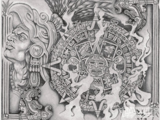 Woman man sun face third - psychedelic art free wallpaper
