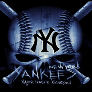 Baseball skull bats new york - the middle free wallpaper