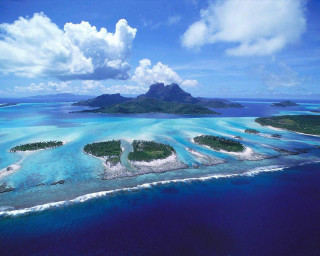Small islands ocean sky clouds - small island free wallpaper