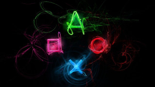 Computer screen neon lights keyboard - game art free wallpaper