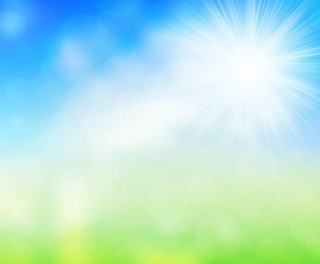 Sunny day blue sky green - minimalism free wallpaper