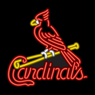 Neon sign cardinals building bird - side of a building free wallpaper