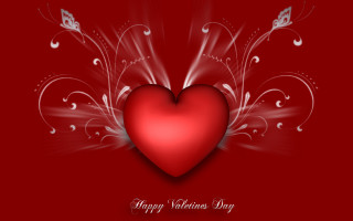 Red heart butterfly happy valentines 2 - a happy valentines day free wallpaper