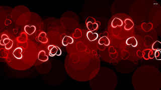Red background hearts black background - the middle of it free wallpaper