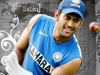 Man blue shirt cap hitting - a tennis ball free wallpaper