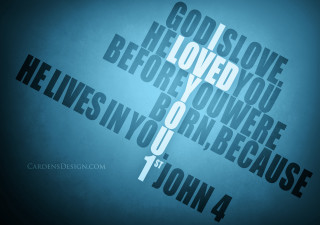 Blue background words say image - god free wallpaper