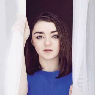 Woman blue dress window curtain - free portrait wallpaper