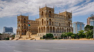 Large building flag sky background - edi rama free wallpaper