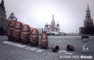 Nesting dolls stone floor clock - path free wallpaper