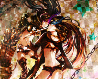 Woman long hair sword tiled - floor free wallpaper