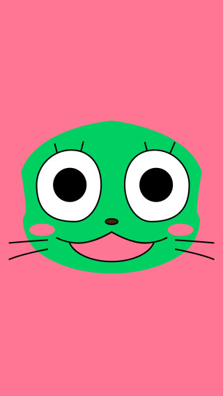 Green cat big eyes pink - chiho aoshima free wallpaper