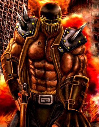 Man helmet knives hands action - a helmet free wallpaper