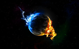 Fireball blue flame dark sky 2 - the dark sky free wallpaper