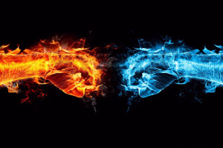 Fire ice dual flame glow - the other free wallpaper