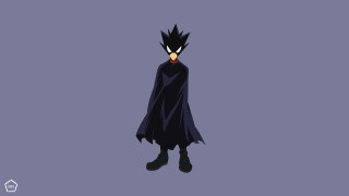 Cartoon character black cape red - minimalist free wallpaper
