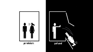 Black white mirror person hand - a diagram free wallpaper