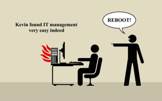 Man sitting desk computer fire - a fire free wallpaper