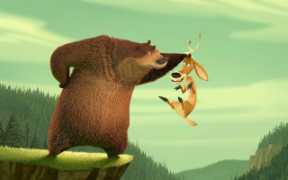 Bear deer cliff head held - a cliff free wallpaper for desktop