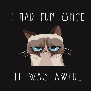 Grumpy cat blue eyes caption 2 - vector art free wallpaper