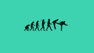 Skateboard trick air green background - a skateboard in the air free wallpaper